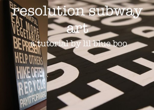 How to make vintage subway sign-inspired art. DIY tutorial via lilblueboo.com