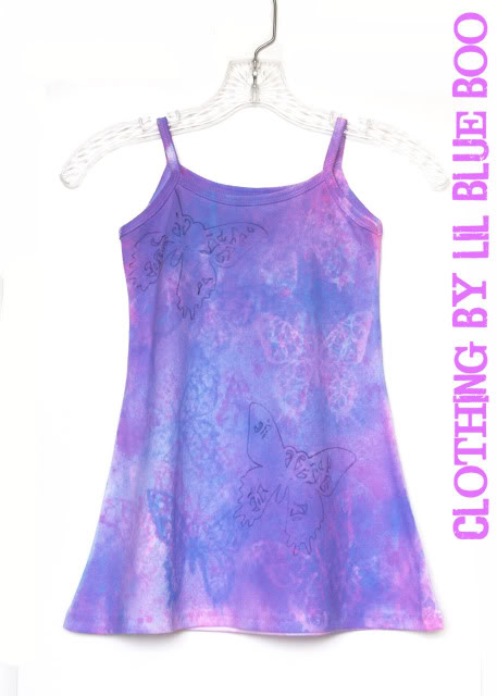 Reverse Stenciled Butterfly Dress tutorial diy via lilblueboo.com