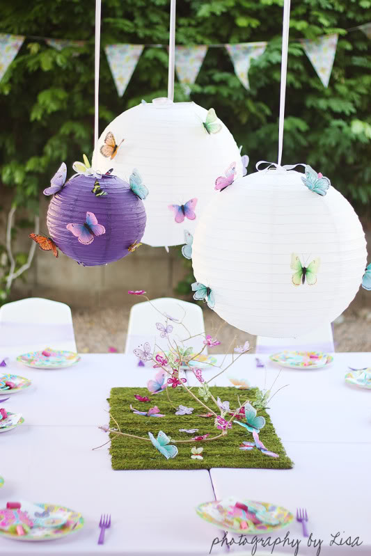 Butterfly Birthday Party Decor Ideas via lilblueboo.com