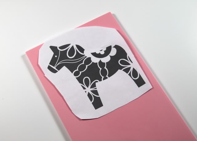 Swedish Dala Horse Block Print DIY Tutorial and Free Download via lilblueboo.com