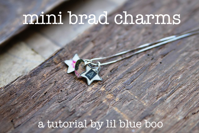 Mini Brad Charms (A Tutorial) - Ashley Hackshaw / Lil Blue Boo