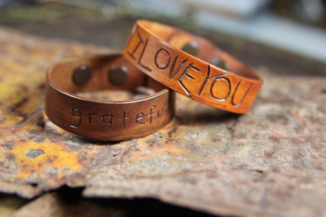 Great git idea for Dad: Carved leather bracelets tutorial diy via lilblueboo.com