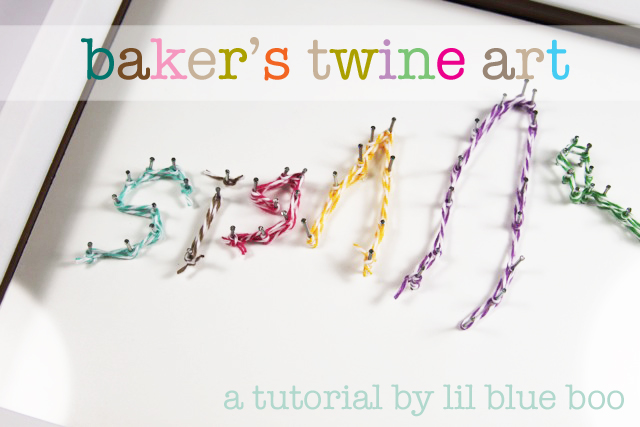 Baker's Twine Art (great for recording first signatures) #mothersday via lilblueboo.com