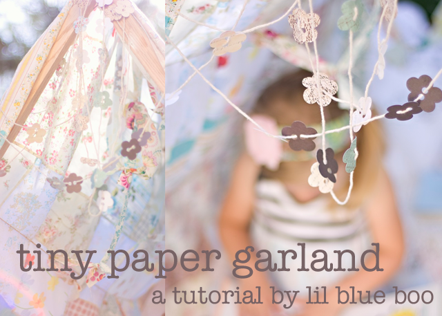 Paper garland photography prop tutorial via lilblueboo.com