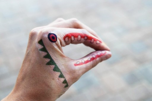 Monster Hand Tattoos DIY Tutorial and Free Download via lilblueboo.com