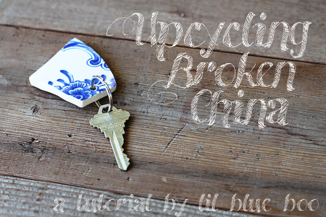 How to make upcycled accessories from broken china via lilblueboo.com