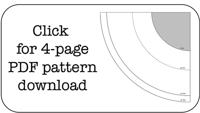 How to make a round diaper changer from a vinyl tablecloth (plus free pattern downloade) via lilblueboo.com