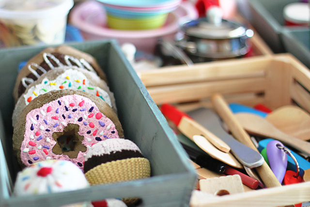 Organizing Our Play Kitchen & Play Food - Small Stuff Counts