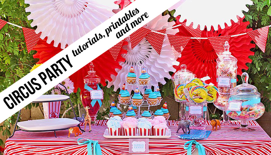 Circus party ideas and printables via lilblueboo.com