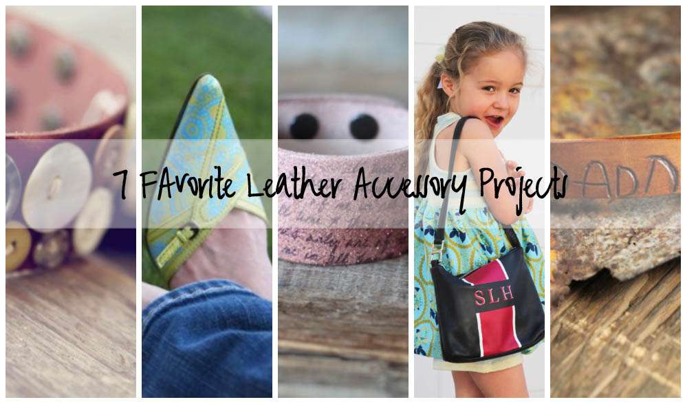 Leather Accessory DIY Tutorials via lilblueboo.com