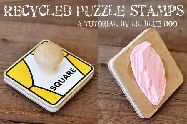 Recycled Puzzle Stamps (A Tutorial)