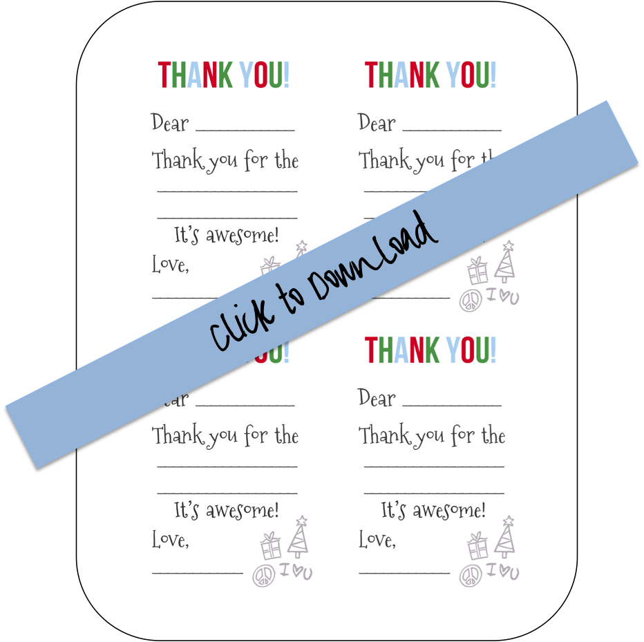 Printable Fill-in-the-Blank Thank You Notes