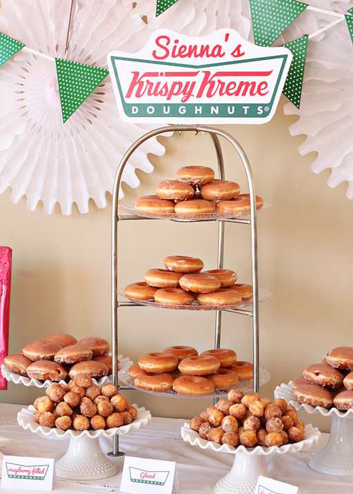 Krispy Kreme Doughnut Party via lilblueboo.com