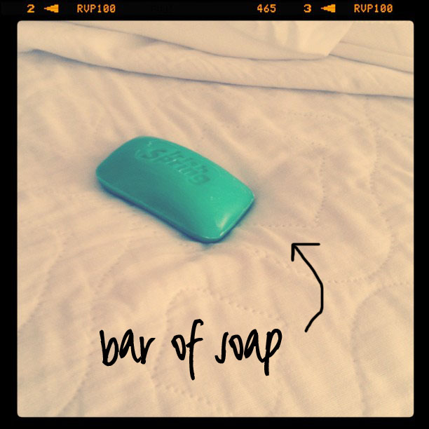 a bar of soap under the bottom sheet helps restless legs! via liblueboo.com