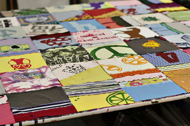 Making blanket out on sale of old t shirts