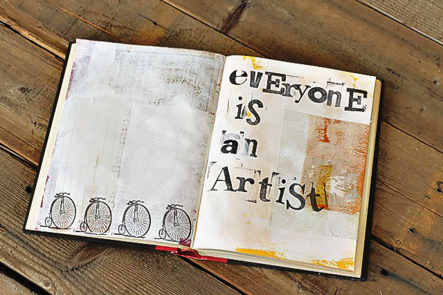 How to turn an old book into an art journal. DIY tutorial via lilblueboo.com