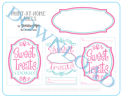 Felt Cookie Play Food and Free Sweet Treat Baked Good Printable Download via lilblueboo.com