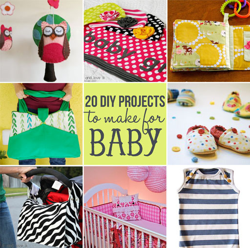 20 diy projects to make for baby via lilblueboo.com 
