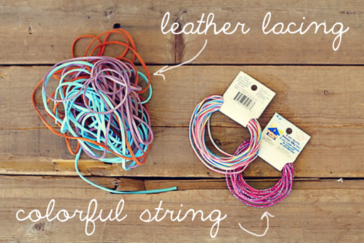 Easy Finger Crochet Bracelet DIY materials needed via lilblueboo.com