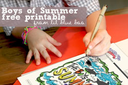 boys of summer free printable art via lilblueboo