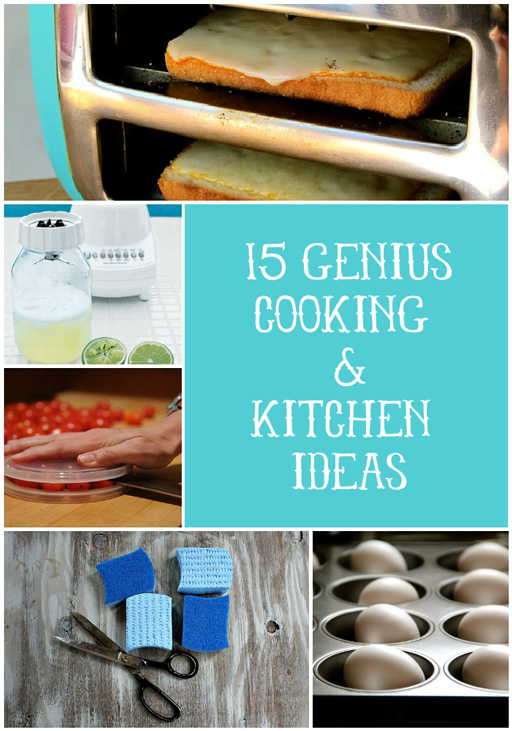 15 Genius Cooking and Kitchen Ideas via lilblueboo.com