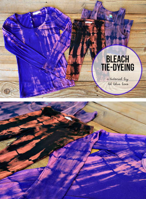 Tie Dye Clothing with Bleach via lilblueboo.com