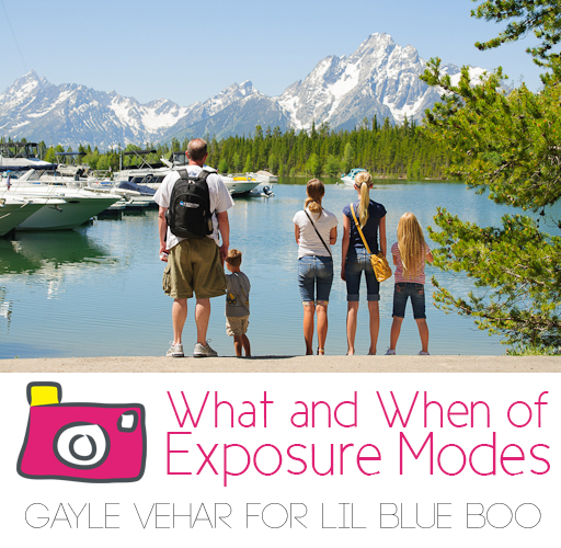 All About Photography Exposure Modes by Gayle Vehar for lilblueboo.com