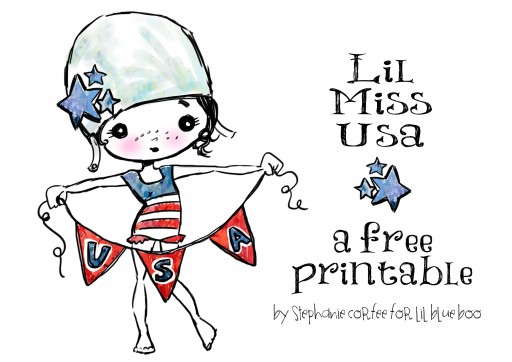 Lil Miss USA a free printable by Stephanie Corfee via lilblueboo.com