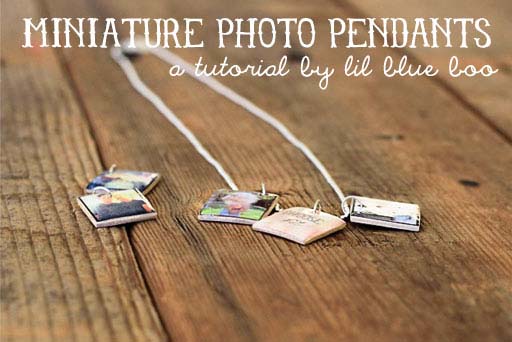 how to make mini resit photo charms via lilblueboo.com