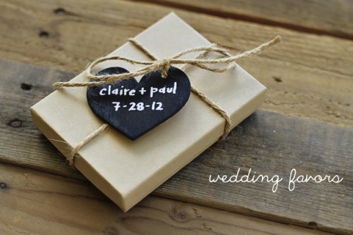 Chalkboard wedding favors via lilblueboo.com