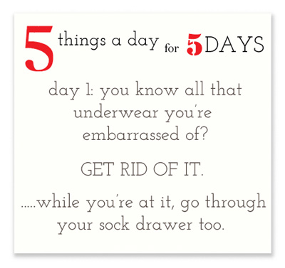 5 Things a Day for 5 Days via lilblueboo.com