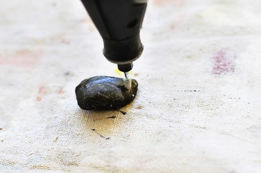 How To Drill a Hole in a Rock with a Dremel via lilblueboo.com