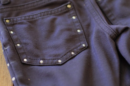 Adding Metal Studs to Clothing Tutorial (Pocket) via lilblueboo.com