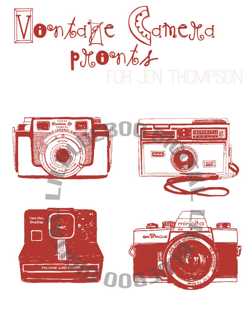 Shop for a Cause: Fundraiser for Jen Thompson (amistillagirl.com)  - Vintage Camera Prints via lilblueboo.com 