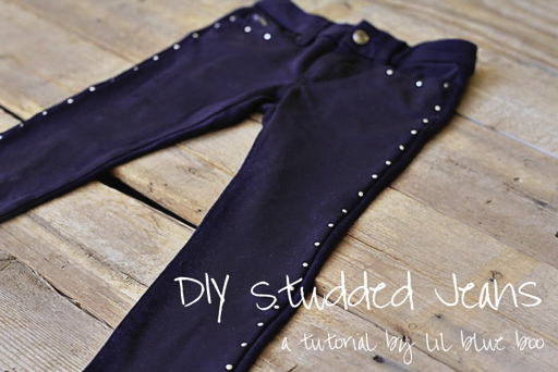studded jeans tutorial via lilblueboo.com