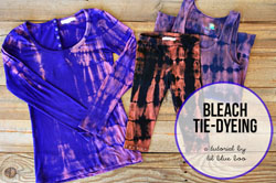 tie dye with bleach tutorial via lilblueboo.com