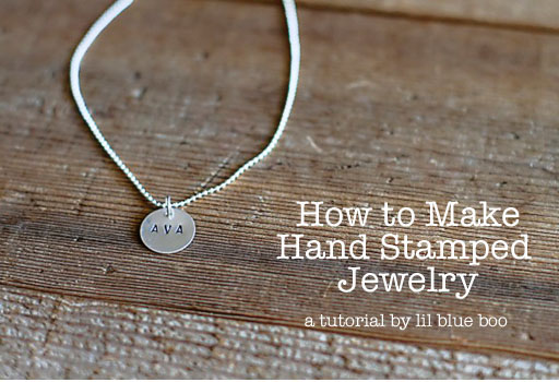 How to Stamp Jewelry via lilblueboo.com