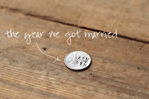 Coin Accessory Tutorial (Stamped Wedding Date into Coin) via lilblueboo.com