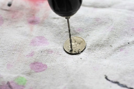 How to Drill a Hole into a Coin via lilblueboo.com