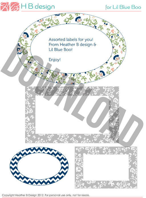 Free assorted printable labels made to match home management binder (neutral set) by Heather B Design via lilblueboo.com