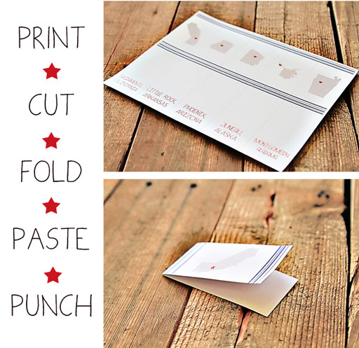 Making the DIY States and Capitals Flashcards by Pen and Paint via lilblueboo.com #teachers