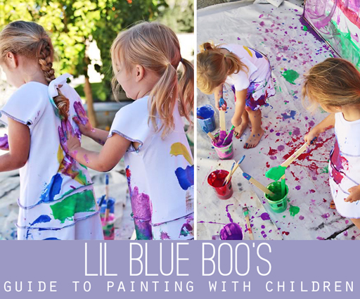 painting with children via lilblueboo.com