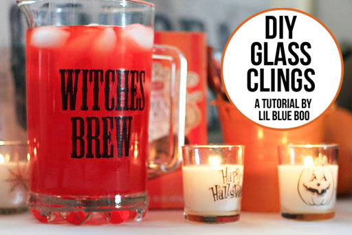 diy glass cling tutorial via lilblueboo.com