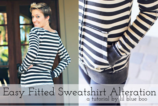 diy sweatshirt tutorial via lilblueboo.com