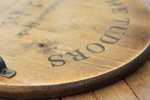 Handmade Gift Ideas: wine barrel inspired tray via lilblueboo.com