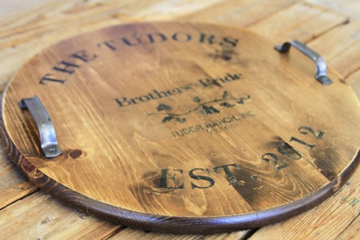 Handmade Gift Ideas: vintage distressed Wine Barrel Top via lilblueboo.com