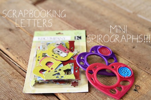 99 cent store finds: letters and spirograph via lilblueboo.com