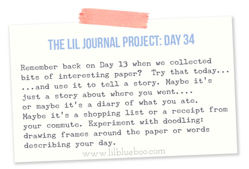The Lil Journal Project Day 34 via lilblueboo.com #theliljournalproject #artjournaling