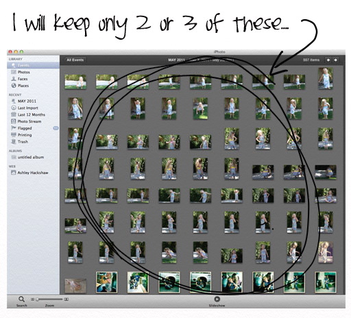 How to sort through years worth of photos via lilblueboo.com