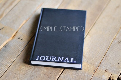 DIY Simple Stamped Journal via lilblueboo.com